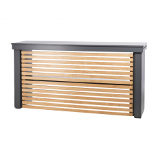 Counter Pluto anthracite, wooden slats