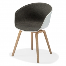 Stuhl About a chair AAC 22, dunkelgrau/weiß