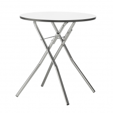 Folding table round,  Ø 70 cm, white
