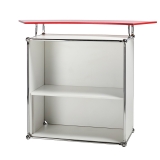 Info counter Mero, with curved cover plate red