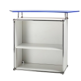 Info counter Mero, with curved cover plate blue