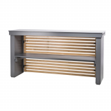 Counter Pluto anthracite, wooden slats