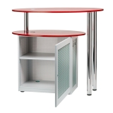 PC-furniture Design M, light grey/red